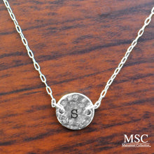 Load image into Gallery viewer, Hammered Initial Necklace
