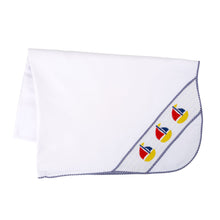 Load image into Gallery viewer, Our Navy Boat Smocked Blanket

