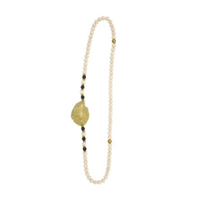 Load image into Gallery viewer, Front view of our Gold Oyster Shell Necklace
