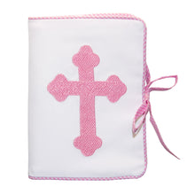 Load image into Gallery viewer, Front view of our Pink Christening Photo Album
