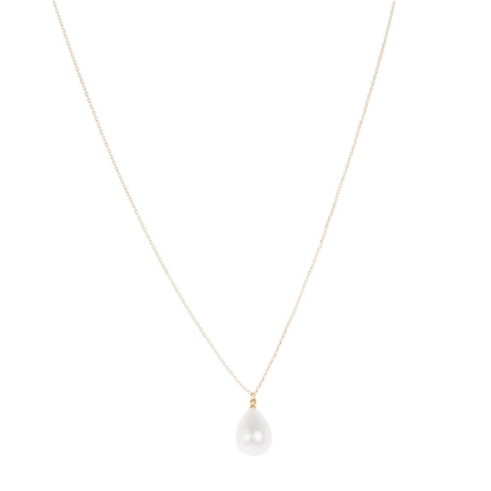 Front view of our Teardrop Classic Pearl Necklace