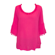 Load image into Gallery viewer, Front image of our Pink Pom Pom Shirt
