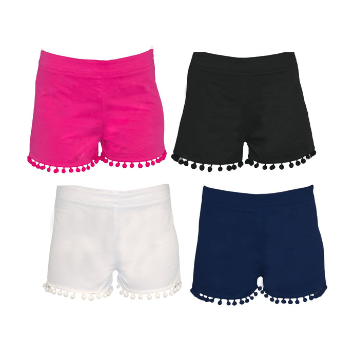 Front image of our Pom Pom Shorts