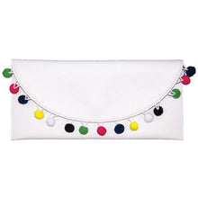 Load image into Gallery viewer, White Pom Pom Clutch
