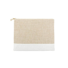 Load image into Gallery viewer, Linen Flat Zipper Pouch

