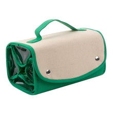 Load image into Gallery viewer, Front view of the green roll up cosmetic

