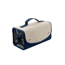 Load image into Gallery viewer, Linen Roll Up Cosmetic/Accessory Organizer
