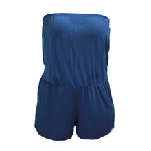 Load image into Gallery viewer, Front view of our Navy Romper
