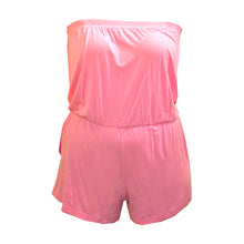 Load image into Gallery viewer, Front view of our Pink Romper

