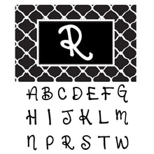 Load image into Gallery viewer, Initial Letter Black and White Link Rug
