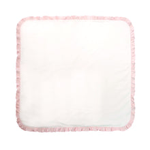 Load image into Gallery viewer, Front view of our Pink Ruffle Blanket
