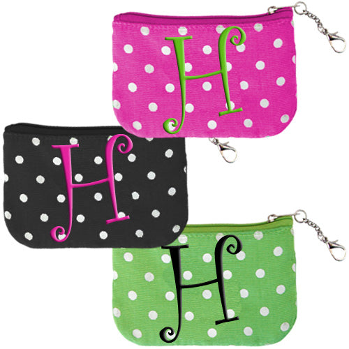 Small Initial Fabric Pouch