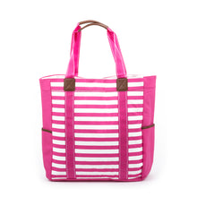 Load image into Gallery viewer, Pink Stripe Beach Tote
