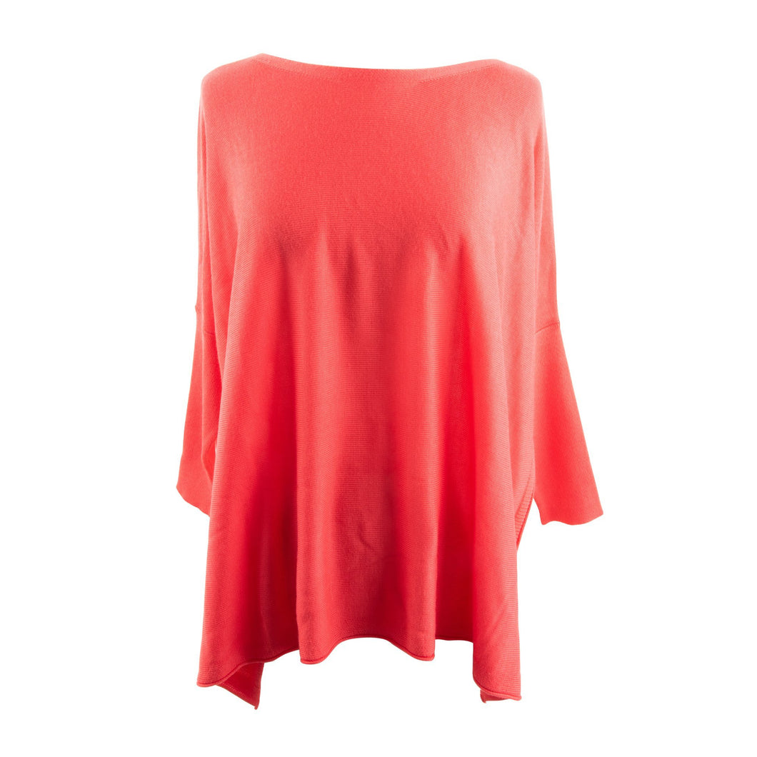 Front view of our Coral Lightweight Spring Sweater