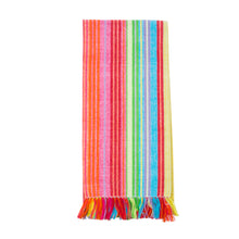 Load image into Gallery viewer, Our Stripe Fringe Multi Color Dish Towel
