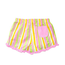 Load image into Gallery viewer, Back view of our Pink Stripe Lounge Shorts
