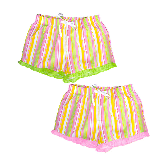 Front view of our Stripe Lounge Shorts