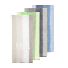 Load image into Gallery viewer, Monogrammed view of our Ombre Stripe Dish Towel
