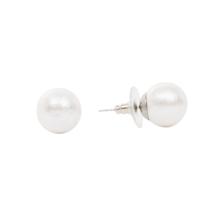 Textured Pearl Stud Earrings