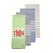 Load image into Gallery viewer, Monogrammed image of our Twill Stripe Dish Towel
