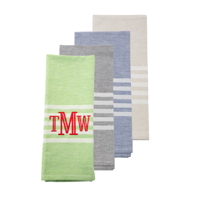 Monogrammed image of our Twill Stripe Dish Towel