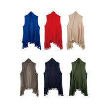 Load image into Gallery viewer, Front view of our Tassel Vests
