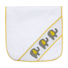Load image into Gallery viewer, Our smocked Yellow Elephant Burp Cloth
