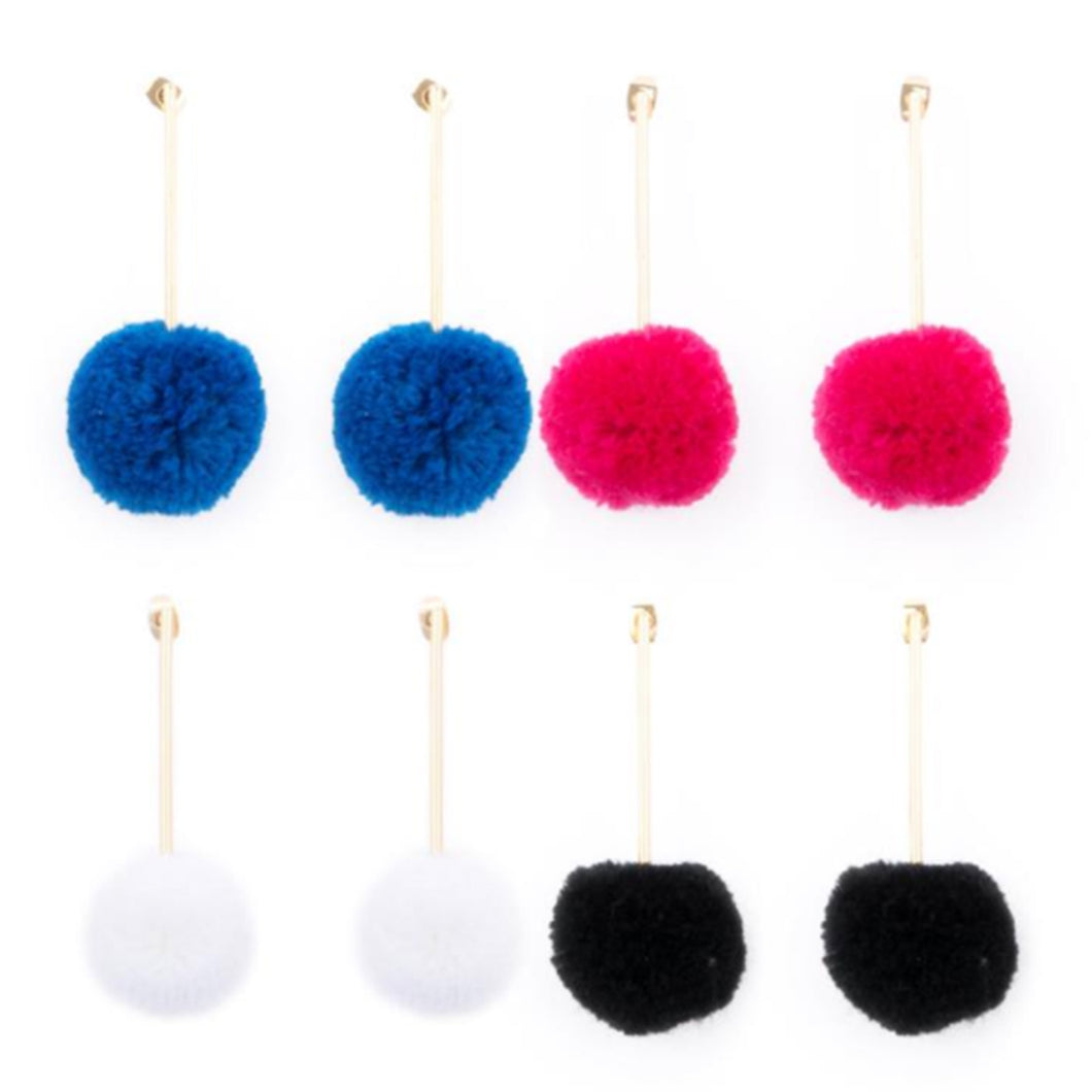 Pom Pom Bar Earrings