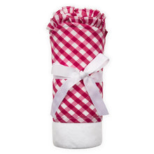 Load image into Gallery viewer, Wrapped Pink Gingham Hooded Towel
