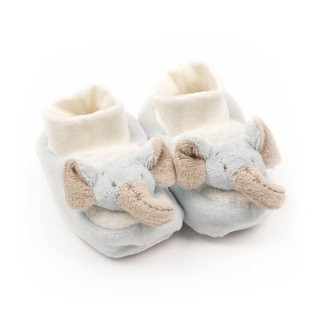 Blue Elephant Plush Baby Slippers