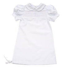 Load image into Gallery viewer, Front view of the white christening day gown
