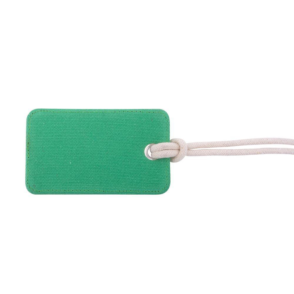 Canvas Rope Luggage Tag Green