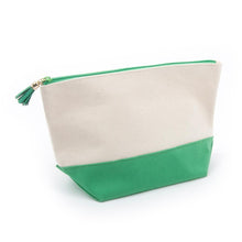 Load image into Gallery viewer, green cosmetic zipper pouch
