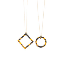 Load image into Gallery viewer, Front view of our Tortoise Frame Necklaces
