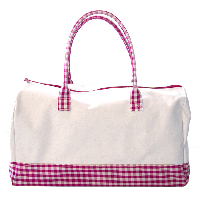 Pink Gingham Getaway Duffle Bag