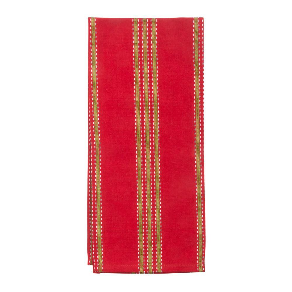 Holiday Vertical Stripe Dish Towel