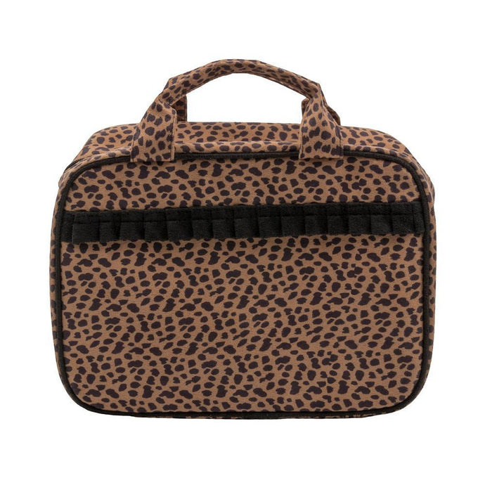 Leopardista Carolina Cosmetic Bag with Black Trim