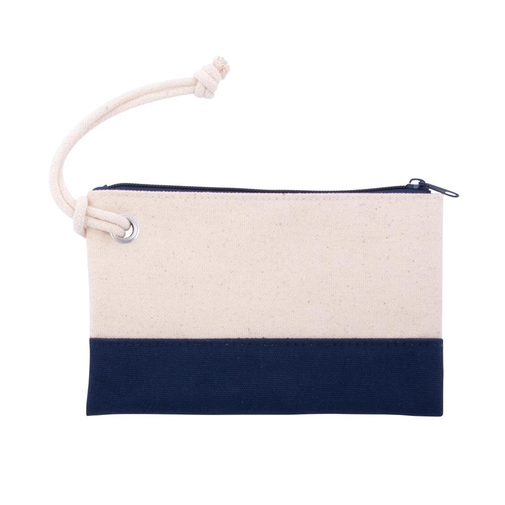Navy & Natural Canvas Rope Pouch