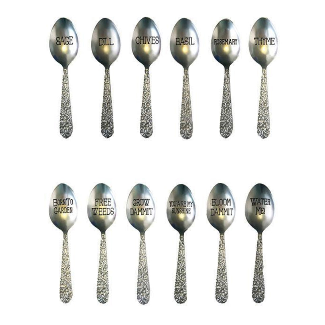 Set of 6 Spoon Plant Markers