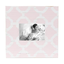 Load image into Gallery viewer, Front view of our Pink and White Trellis Picture Frame
