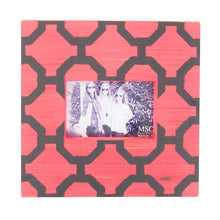 Load image into Gallery viewer, Front view of our Red and Black Trellis Picture Frame
