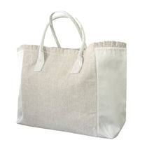 Load image into Gallery viewer, White Linen Weekender Tote
