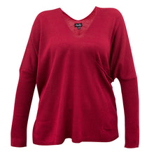 Load image into Gallery viewer, Crimson red pocket sweater
